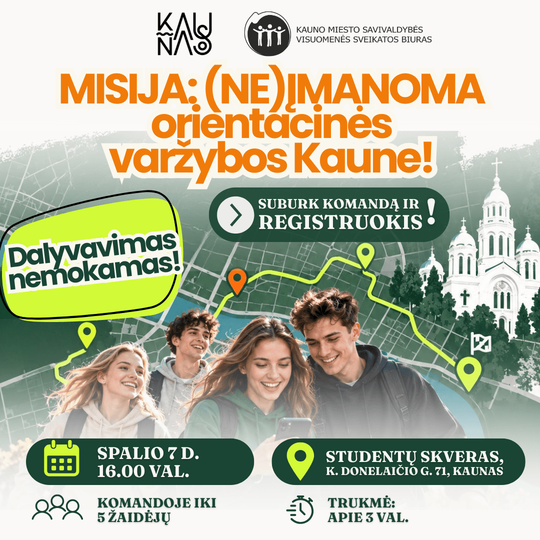 MISIJA: (NE)ĮMANOMA - orientacinis žaidimas jaunimui nuotrauka